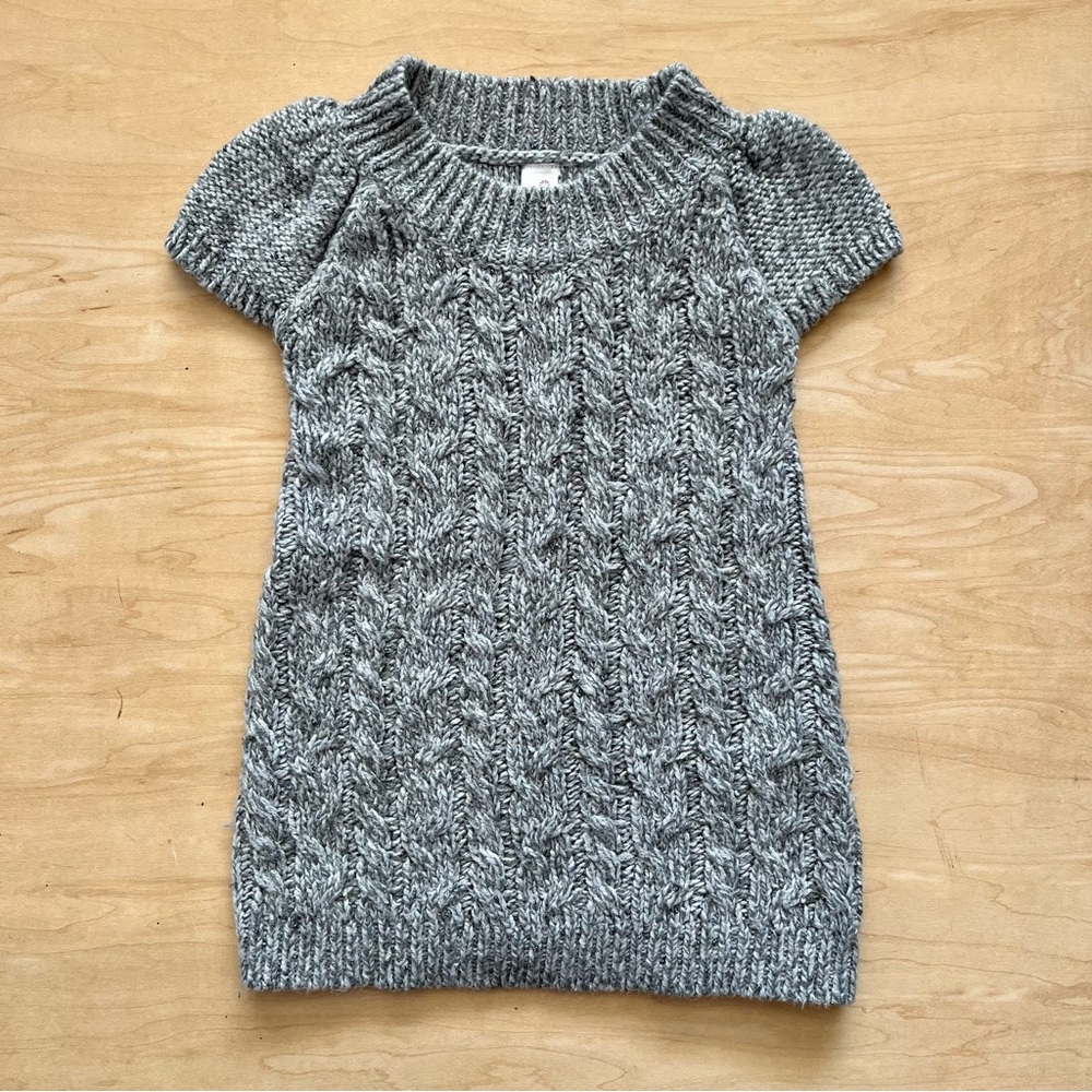 Cherokee Dress Cable Knit Short Sleeve‎ Toddler Girls 18 Months Sparkly Grey